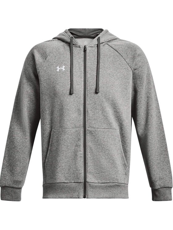 Under Armour Under Armour Bluza Rival Fleece FZ Hoodie Szary Regular Fit