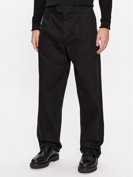 Calvin Klein Jeans Calvin Klein Jeans Παντελόνι υφασμάτινο J30J324038 Μαύρο Regular Fit