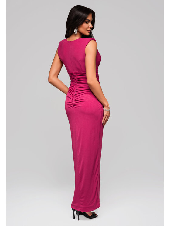 Ombre Ombre Sukienka wieczorowa LA-OM-DLR084 Różowy Regular Fit