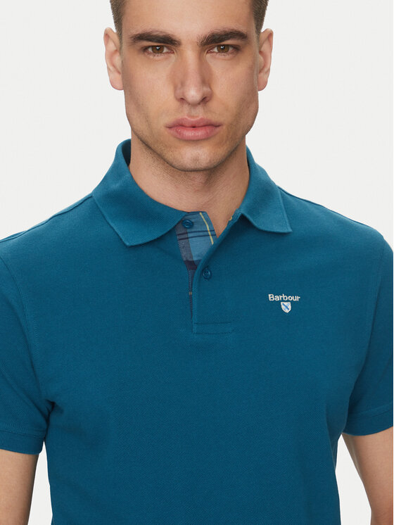 Barbour Barbour Polo marškinėliai Tartan MML0012AQ72 Mėlyna Regular Fit