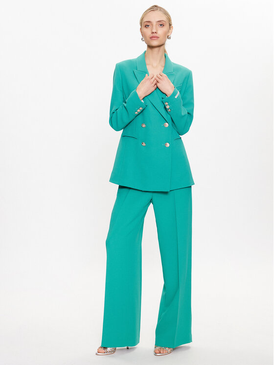 Ted Baker Ted Baker Pantaloni di tessuto Llaylat 269651 Verde Wide Leg