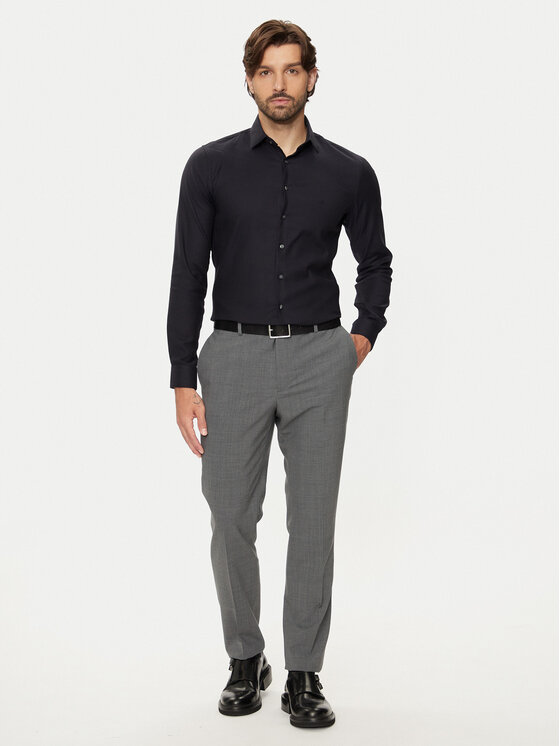Calvin Klein Calvin Klein Koszula K10K113528 Granatowy Slim Fit