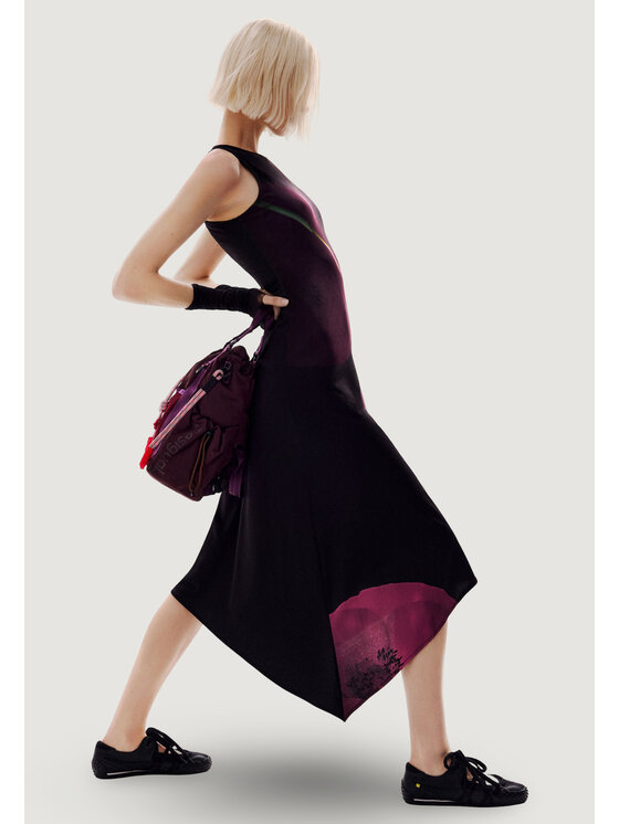 Desigual Desigual Φόρεμα καθημερινό VEST_VIRGINIA Μαύρο Modern Fit