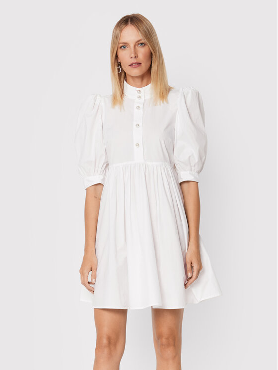 Custommade Custommade Ежедневна рокля Lema 999369421 Бял Relaxed Fit