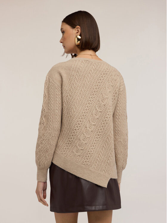 Motivi Motivi Cardigan M015W003688N002 Écru Over Fit