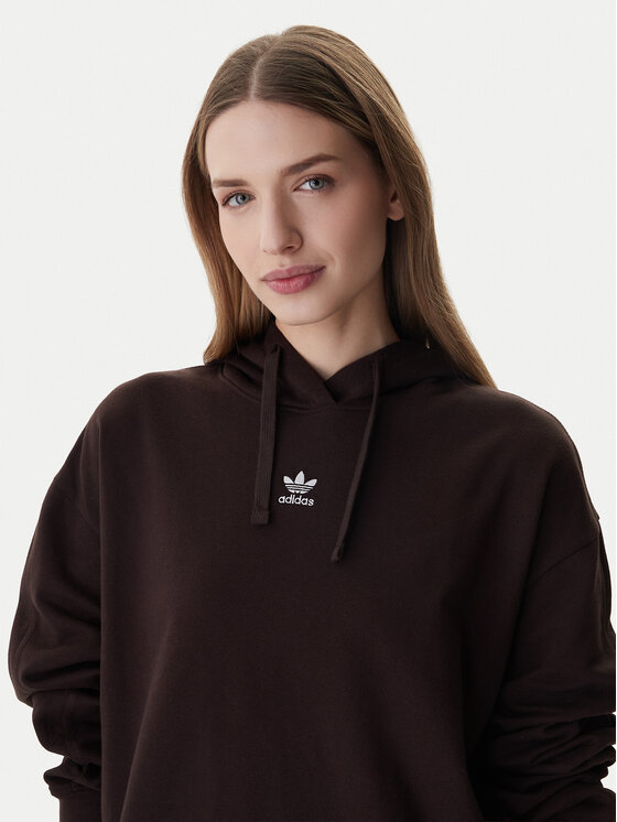 adidas adidas Mikina Essentials KC9145 Hnědá Oversize