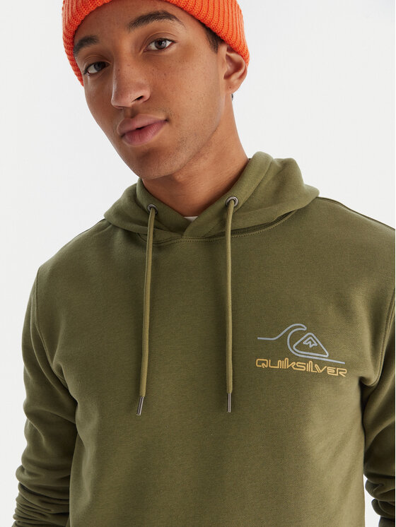 Quiksilver Quiksilver Džemperis ar kapuci Light Waves EQYFT05168 Haki Regular Fit