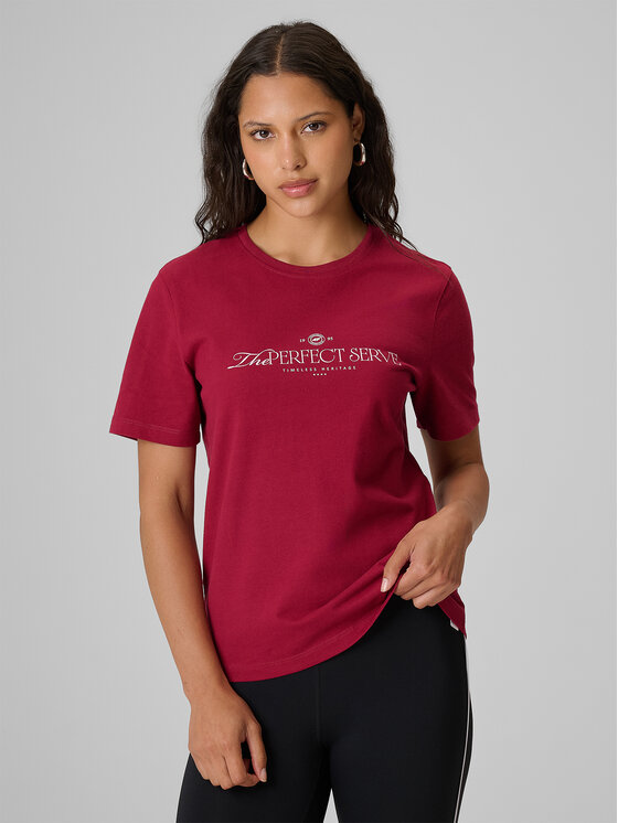 4F 4F T-Shirt COURT SOCIETY Bordowy Relaxed Fit