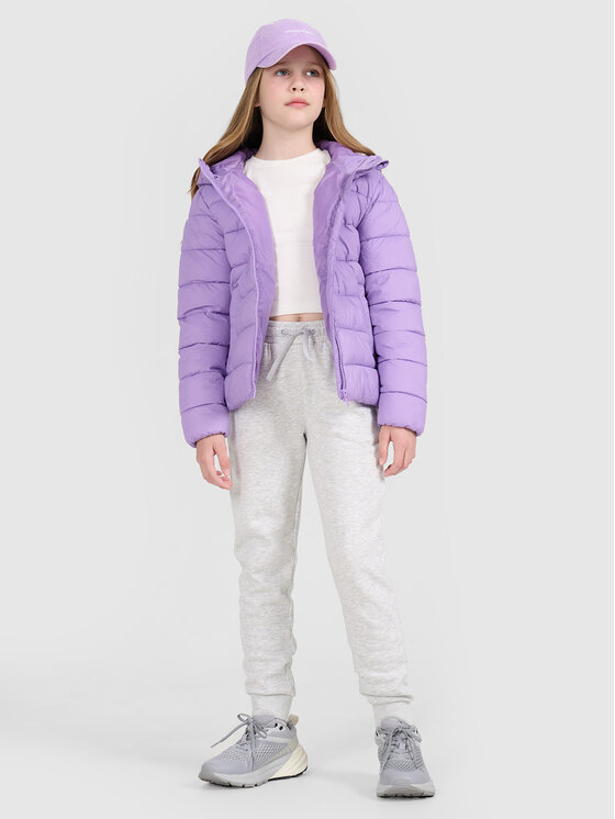 4F 4F Kurtka puchowa OUTERWEAR Fioletowy Regular Fit