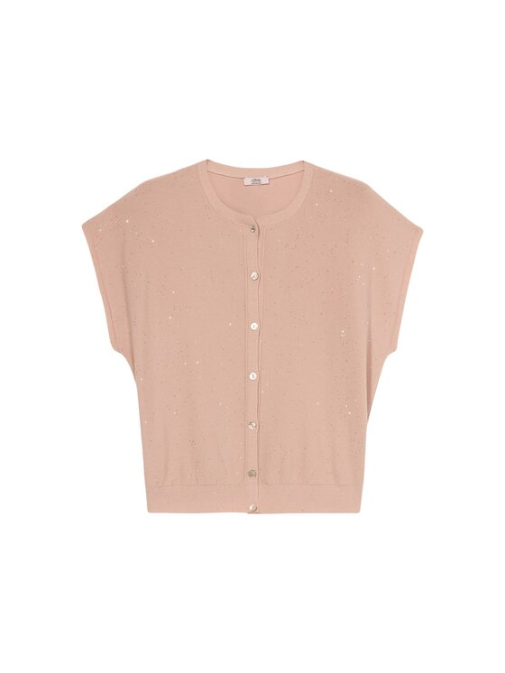 Oltre Oltre Cardigan M495J005256N006 Rosa Regular Fit