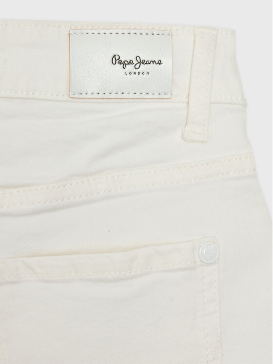 Pepe Jeans Pepe Jeans Jeans kratke hlače Patty Short PG800783TR0 Bela Regular Fit
