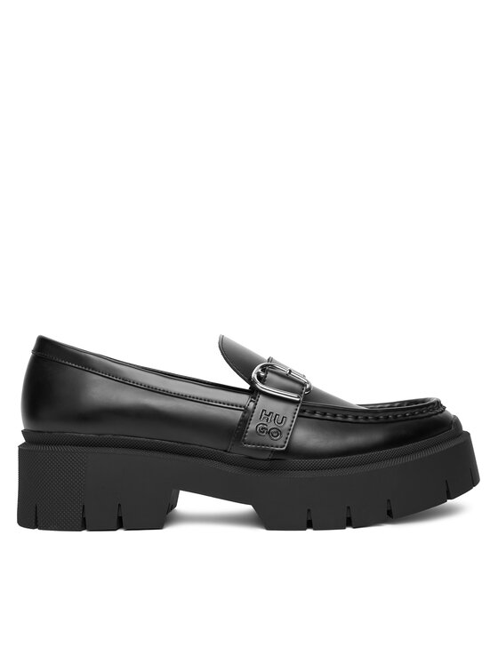 HUGO Damskie Loafersy, rozmiar 37, Czarne, 50548196
