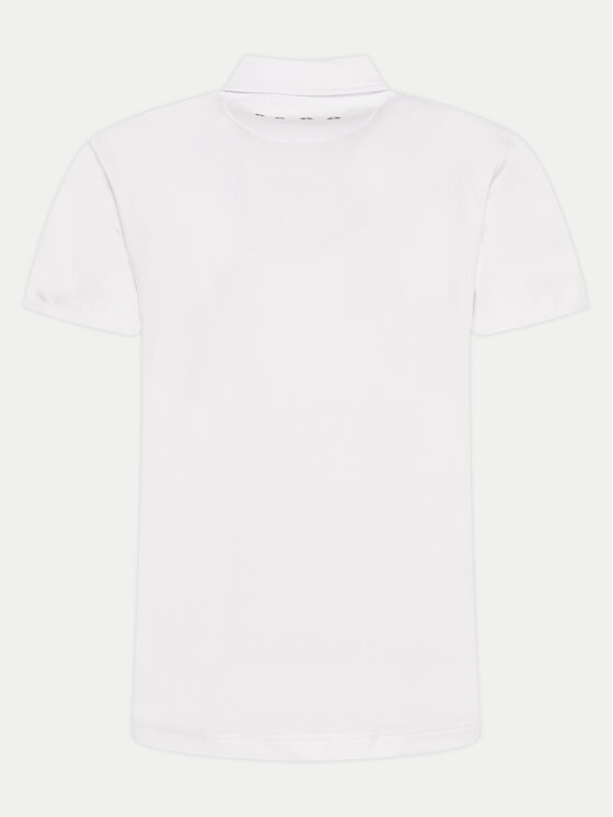 La Martina La Martina Тениска с яка и копчета YMP015 JS324 Бял Regular Fit