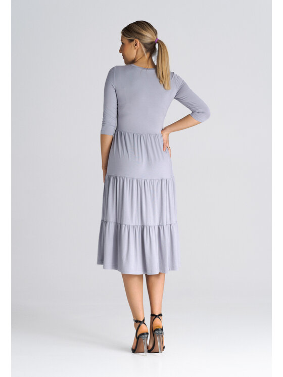 FIGL FIGL Φόρεμα καθημερινό SUKIENKA M943 Γκρι Regular Fit