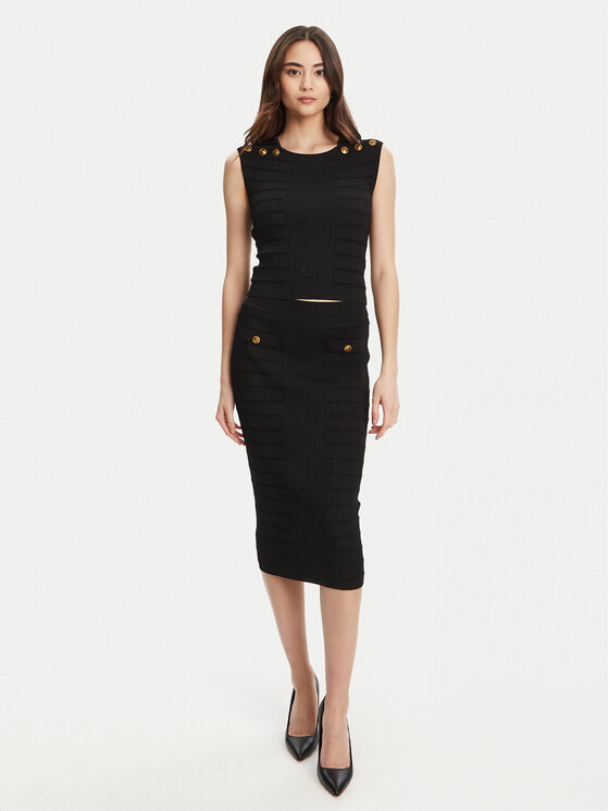 Guess Guess Suknja olovka W5YD66 Z0130 Crna Slim Fit