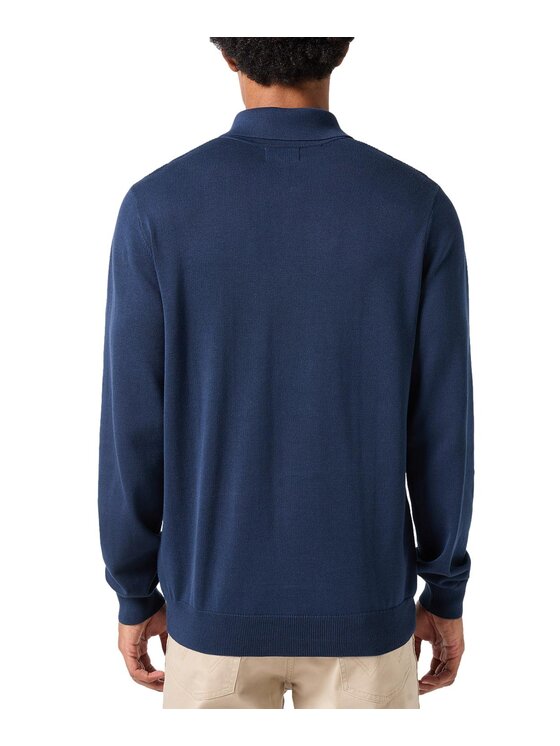 Wrangler Wrangler Maglione LS POLO SWEATER Blu scuro Regular Fit