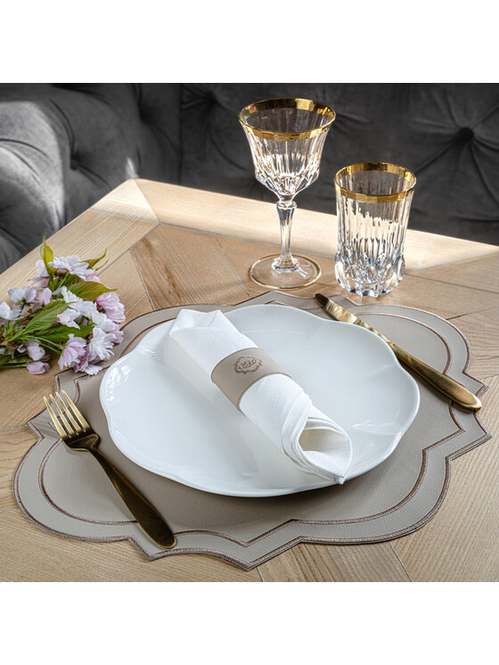 Roseberry Home Roseberry Home Obrączka na serwetki Heritage Latte Beżowy