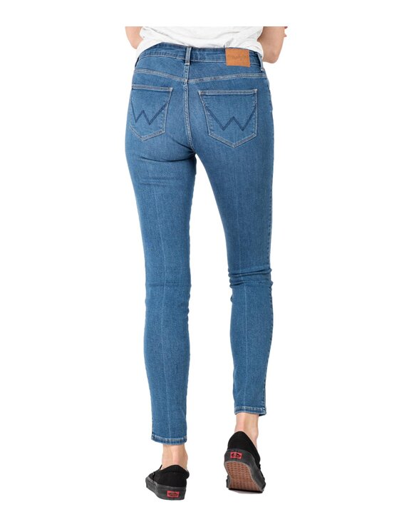 Wrangler Wrangler Jeansy W28KAEX11 Niebieski Skinny Fit