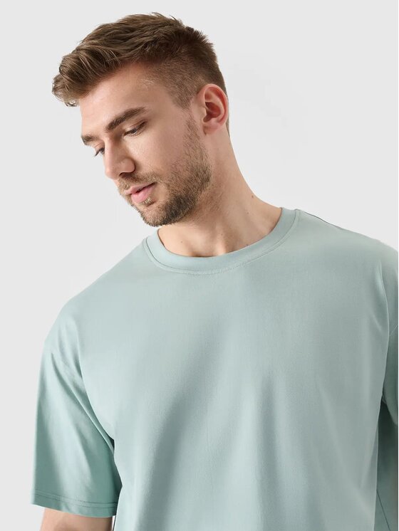 4F 4F T-Shirt 4FRSS24TTSHM2543-47S Πράσινο Oversize