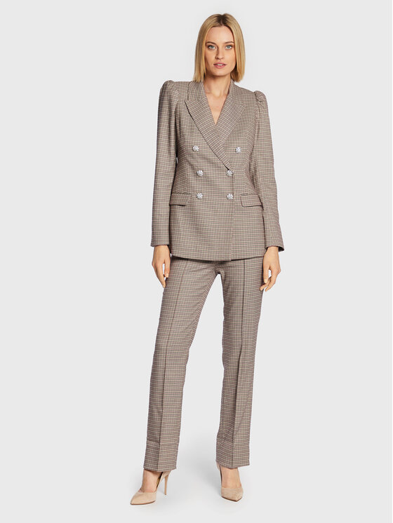 Pantaloni di tessuto Emia 12922 Beige Regular Fit