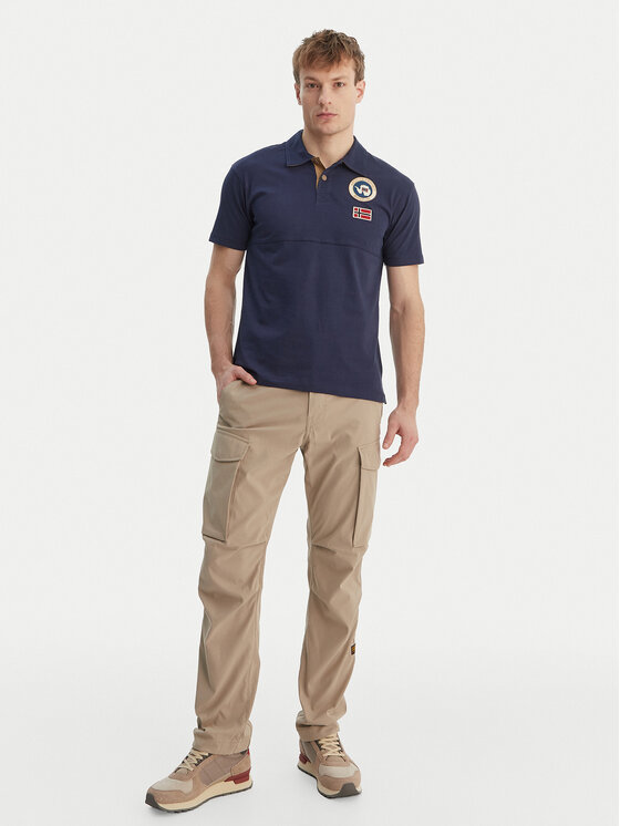 Napapijri Napapijri Polo E-Reflect NP0A4H4B Tumši zils Relaxed Fit