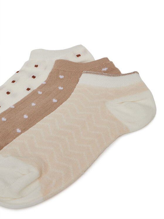 Nine West Nine West Krátke ponožky KR_NW_FRESITA_Z_SS25 (3 PACK) Béžová