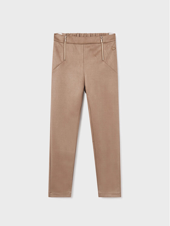 Mayoral Mayoral Medžiaginės kelnės 7.506 Ruda Regular Fit