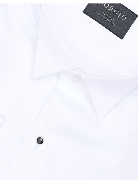 Borgio Borgio Koszula enna Biały Slim Fit