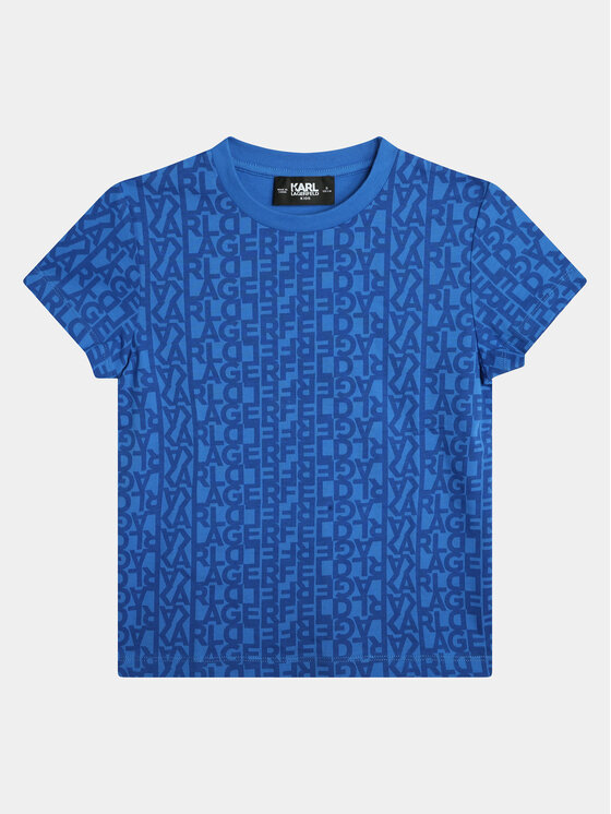 Karl Lagerfeld Kids Karl Lagerfeld Kids T-Shirt Z30036 S Niebieski Regular Fit