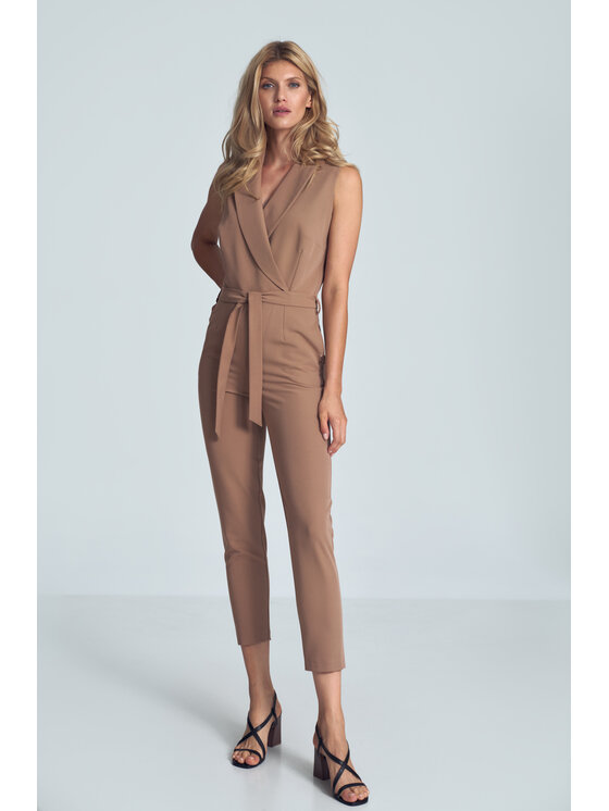 FIGL FIGLFIGL Jumpsuit M716 Marrone Regular Fit