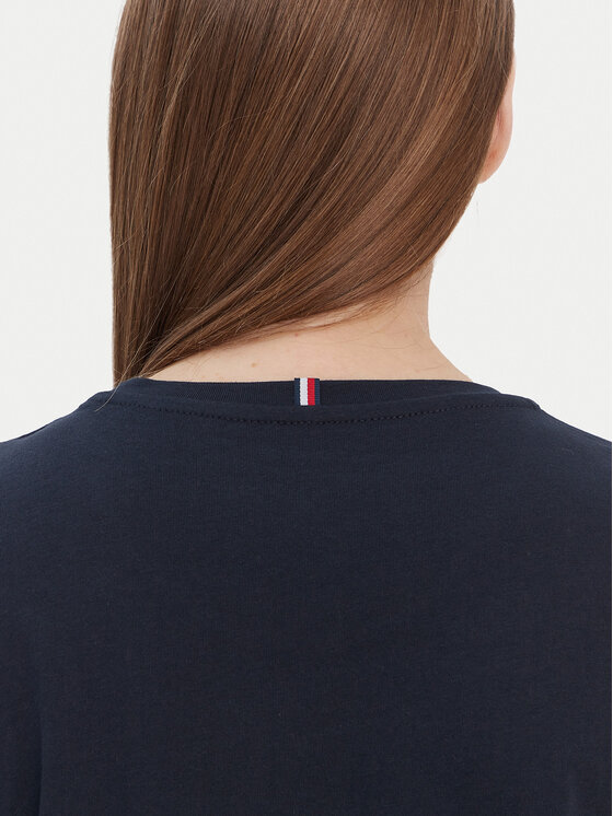Tommy Hilfiger Tommy Hilfiger Marškinėliai Heritage Graphic Tee WW0WW24967 Tamsiai mėlyna Regular Fit