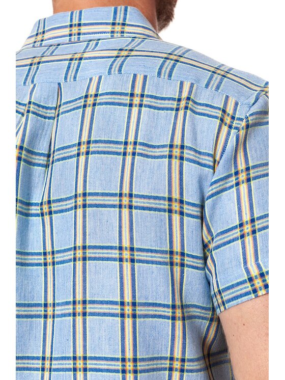 Wrangler Wrangler Camicia SS 1PKT SHIRT Blu Regular Fit