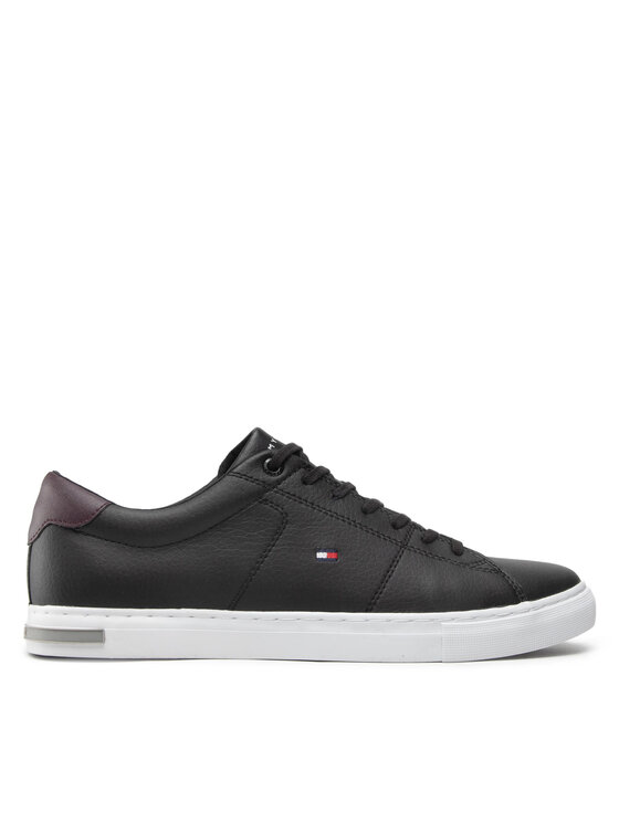 Tommy Hilfiger Sneakersy Essential Leather Detail Vulc FM0FM04047 Čierna