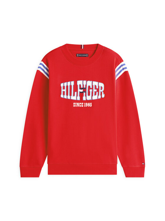 Tommy Hilfiger Tommy Hilfiger Majica dugih rukava Wavy Flag KB0KB10260 Crvena Regular Fit