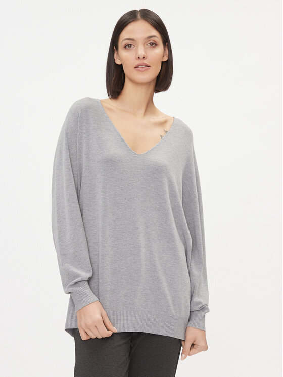 Kontatto Kontatto Megztinis 3M1015 Pilka Regular Fit