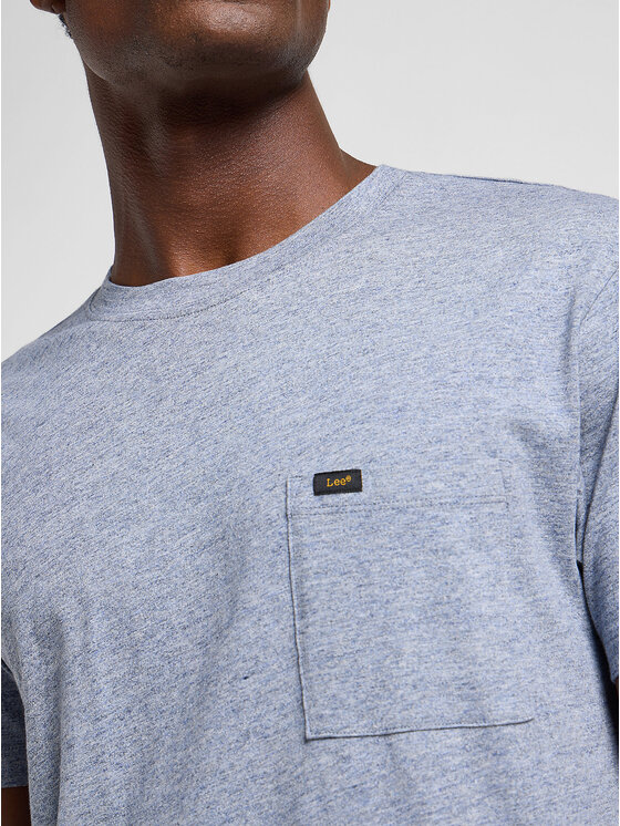Lee Lee T-Shirt ULTIMATE POCKET TEE Niebieski Slim Fit