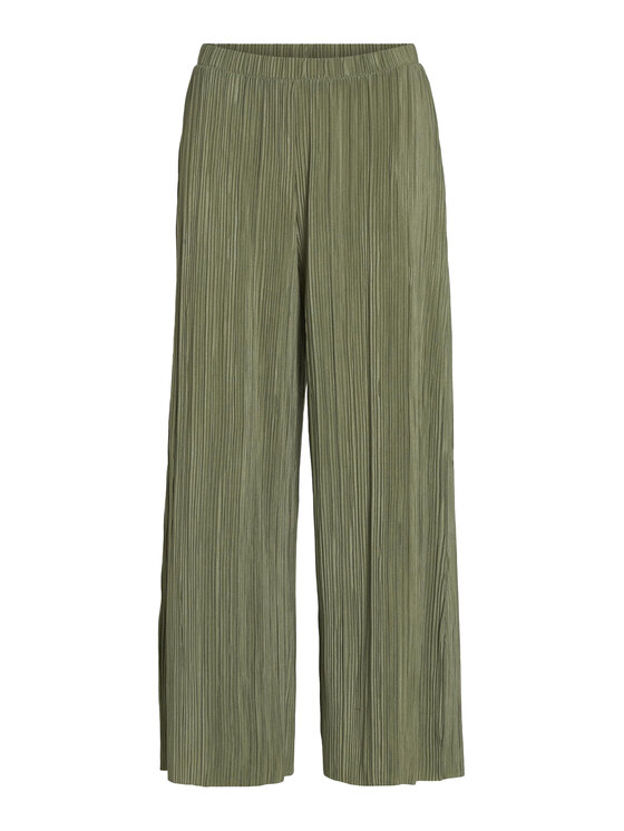 Vila Vila Culottes nohavice Plisa 14096324 Zelená Regular Fit