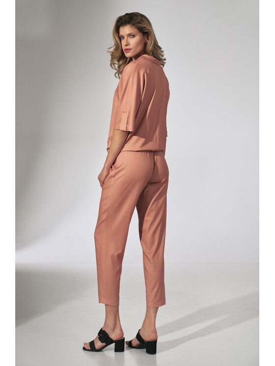 FIGL FIGLFIGL Pantaloni da donna M743 Arancione Regular Fit