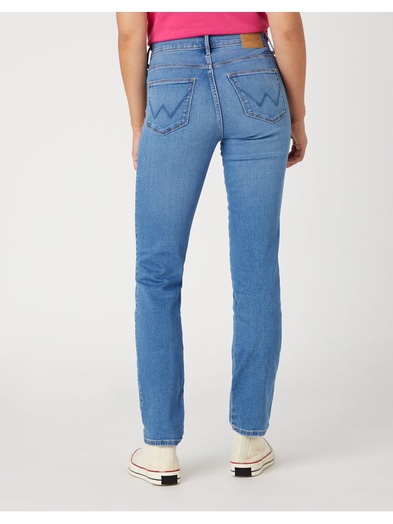 Wrangler Wrangler Jeansy SLIM Niebieski Straight Leg