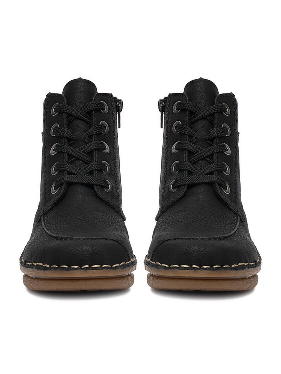 Rieker Rieker Schnürschuhe 73303-00 Schwarz