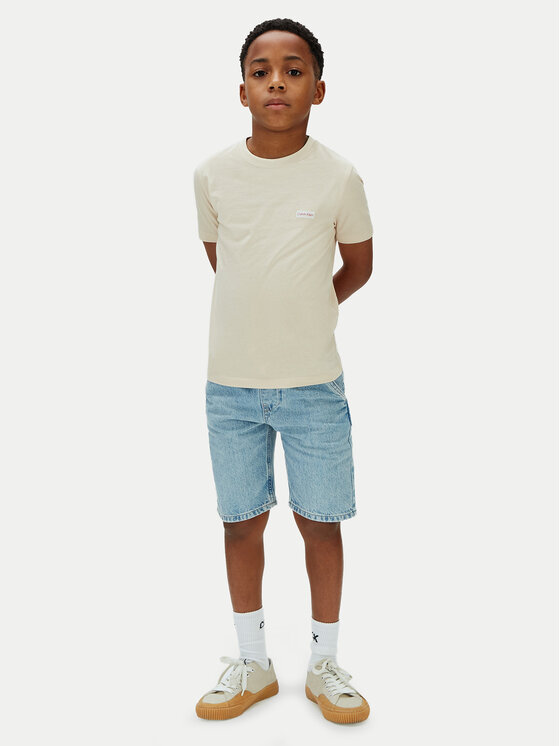Calvin Klein Jeans Calvin Klein Jeans Szorty jeansowe Skater LVCKSJC41B Niebieski jasny Relaxed Fit