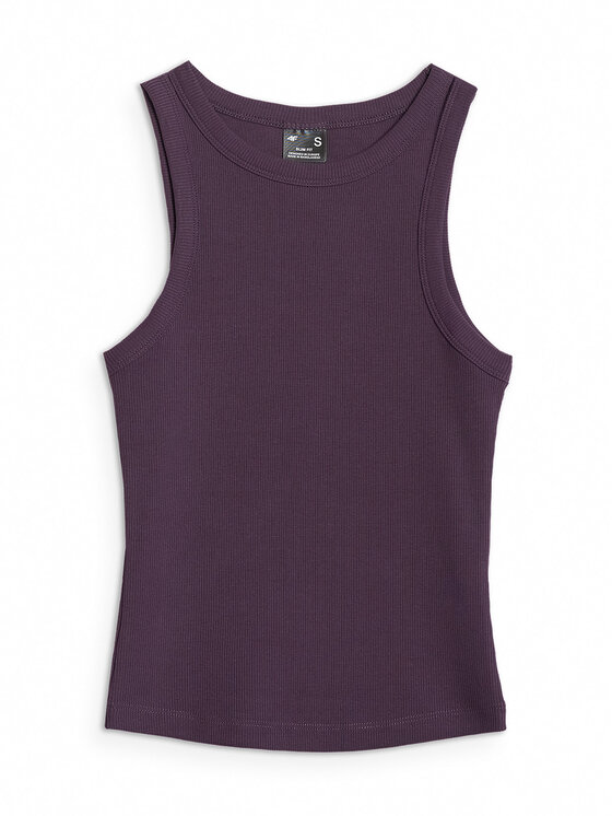 4F 4F Tank top ESSENTIALS Fioletowy Slim Fit