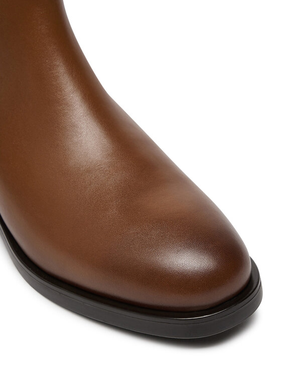 Tommy Hilfiger Tommy Hilfiger Kotníková obuv s elastickým prvkem Th Stud Leather Low Chelsea FW0FW08184 Hnědá