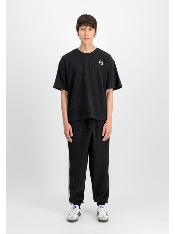 Alpha Industries Alpha Industries Spodnie cargo Studio Waffle Jogger Czarny Loose Fit