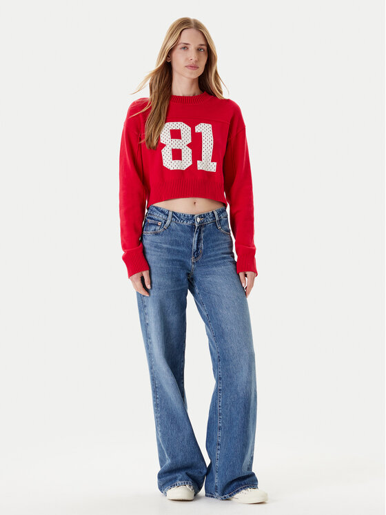 Guess Jeans Guess Jeans Sweter W5YR33 Z3HM1 Czerwony Regular Fit