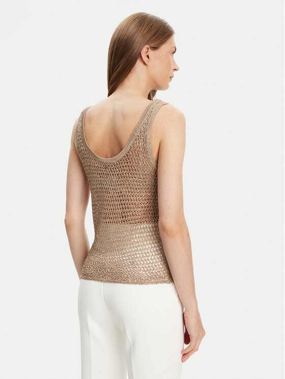 Guess Guess Top W5YR29 Z37G0 Bej Regular Fit