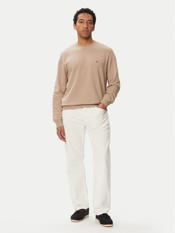 Tommy Hilfiger Tommy Hilfiger Felpa Essential Terry MW0MW37237 Beige Regular Fit