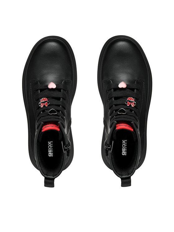 Geox Geox Ботуши J Phaolae Girl J46ETC 000BC C9999 S Черен