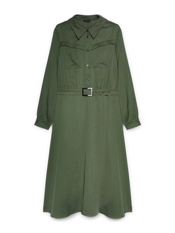 Fiorella Rubino Fiorella Rubino Vestito da giorno 7563T001581N035 Verde A-Line Fit