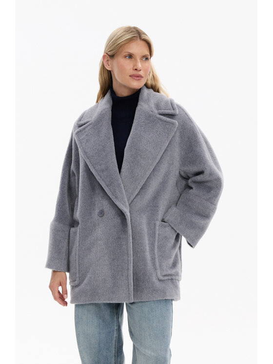 Deni Cler Milano Deni Cler Milano Kurtka przejściowa W-DC-9063-F5-A3-82-1 Szary Oversize